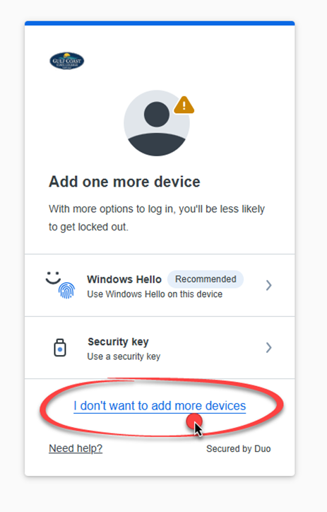 Add one more device