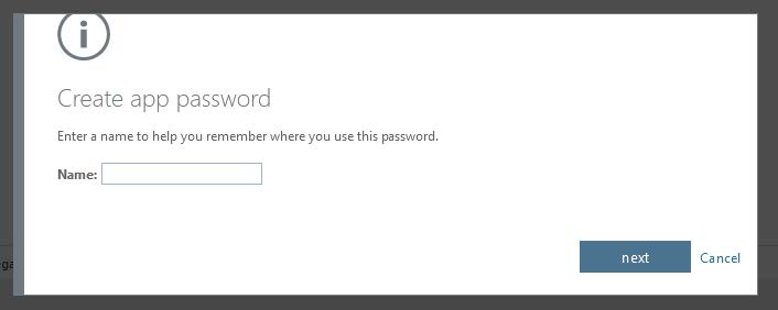 Create app password