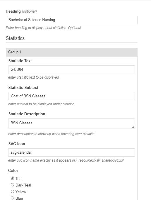 Image showing Insert Statistics Plain