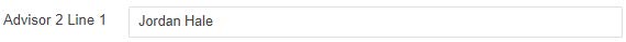 Image showing Advisor 2 Line 1  input field