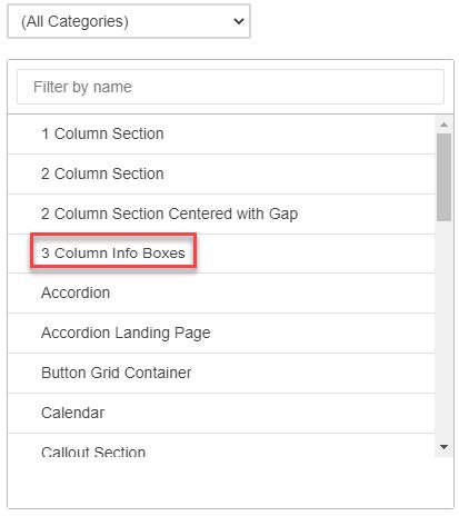 Image showing Select 3 Column Info Boxes