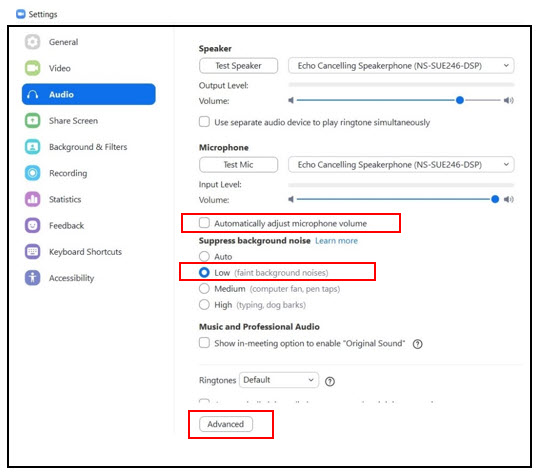 Audio Settings