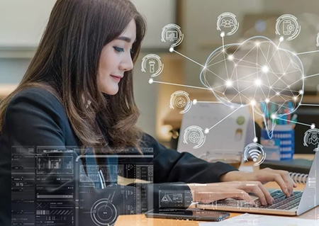 woman on laptop