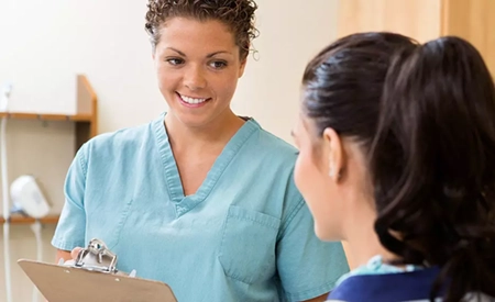 Nurse with administrator