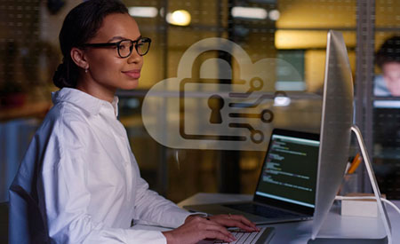 Woman on computer