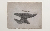 Jesse Albrecht, The Anvil, Pulp print on handmade paper from ,combat uniforms, 2018 