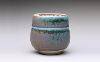 Ray Morales, Yunomi, Wheel thrown with mossy green and white glazes. Fired in reduction to cone 10.  
