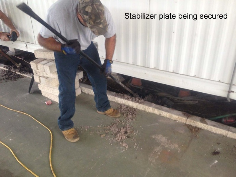 Stabilizer Plate Being Secured